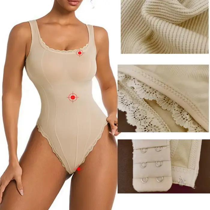 GUUDIA débardeur body dentelle col carré Shapewear
