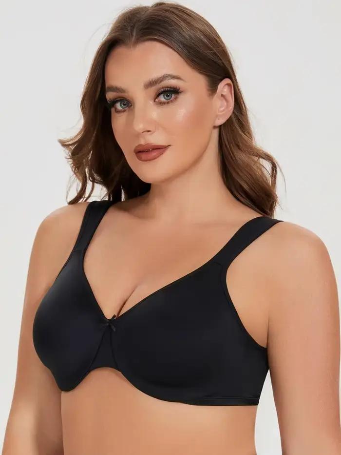 MELENECA Soutien-gorge minimiseur sans couture sans doublure confortable grande taille à armatures pour femme