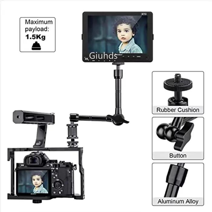 Bras articulé magique en métal, Super pince réglable pour lumière LED LCD vidéo SLR DSLR, accessoires d'appareil photo