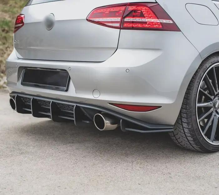 Diffuseur de pare-chocs arrière style Maxton V2 pour Volkswagen Golf 7 MK7 GTI 2014 à 2017, kit carrosserie, accessoires auto, tuning.