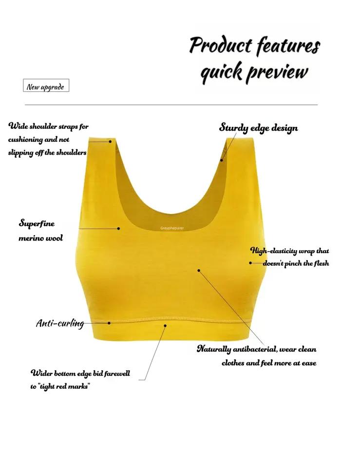 Soutien-gorge en laine mérinos pour femmes