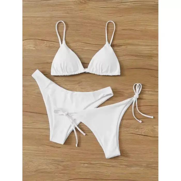 3 pièces ensemble Bikini femmes maillot de bain Push Up avec 2 bas taille basse et moyenne bretelles réglables été maillots de bain maillot de bain