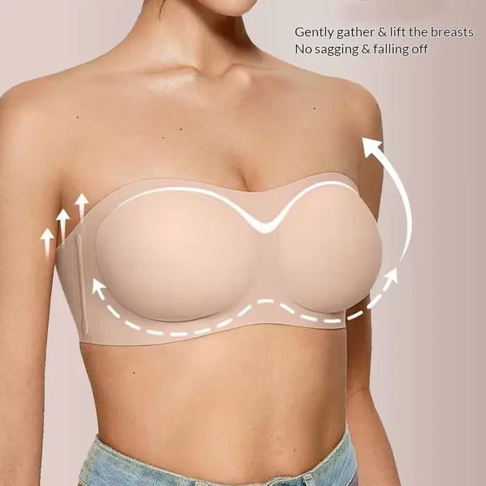 Soutien-gorge sans bretelles pour femmes avec soutien push-up