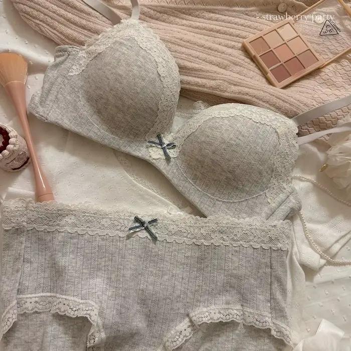 Ensemble de soutien-gorge Floral en dentelle pour adolescents