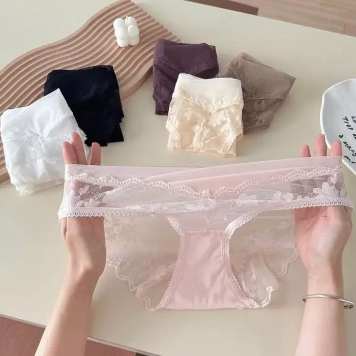 Culottes en dentelle à fleurs en maille