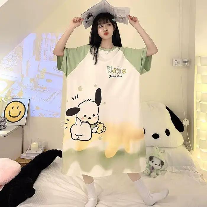Nouvelle Robe de Nuit Hello Kitty Douce et Mignonne pour Femme