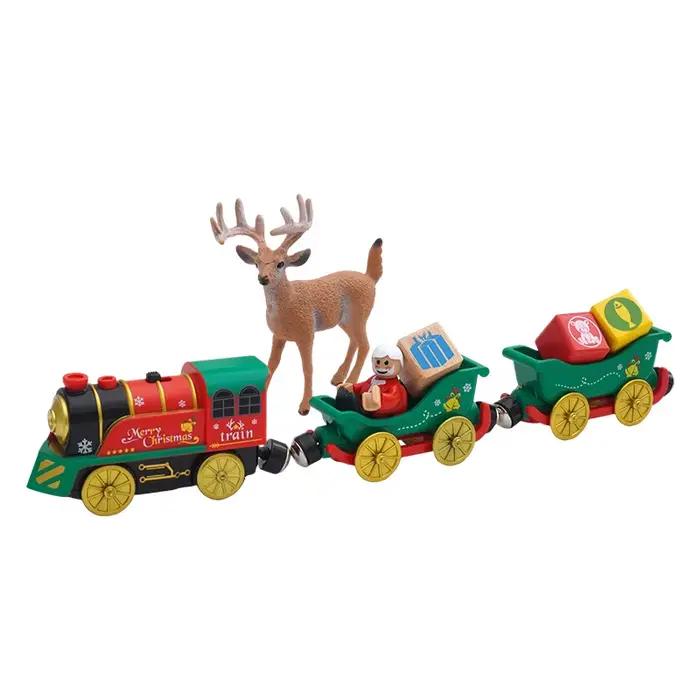 Ensemble de Train électrique en alliage connectable, petit Train électrique Compatible avec Thomas Brio, jouets de traque en bois, jouet pour enfants