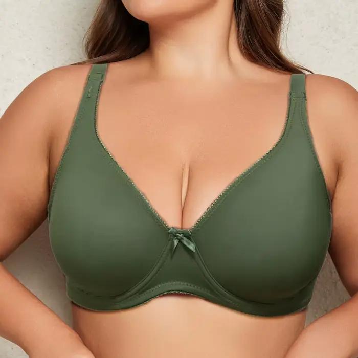 BEAUWEAR soutien-gorge à armatures pour gros seins femme plaine grande taille soutiens-gorge pour femmes mince sous-vêtements sans doublure 0XL-5XL