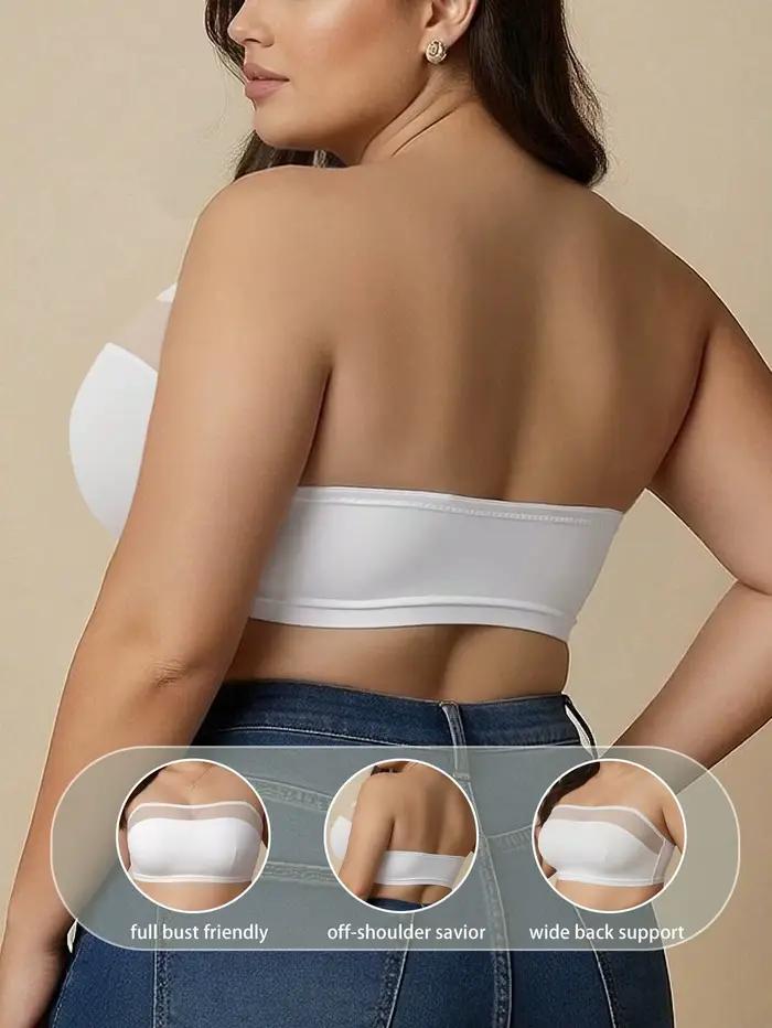 Soutien-gorge bandeau sans bretelles grande taille sans coutures