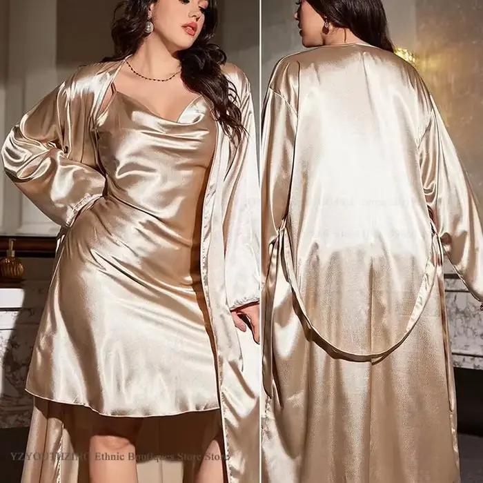 Ensemble chemise de nuit et robe pour femme