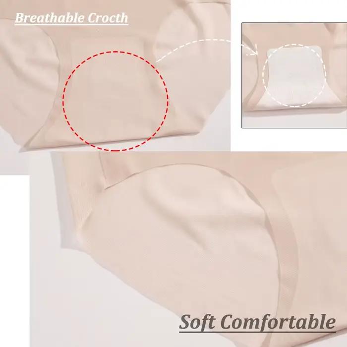 4 pièces/ensemble femmes glace soie sans couture culottes Ultra mince slips sous-vêtements respirants femme taille