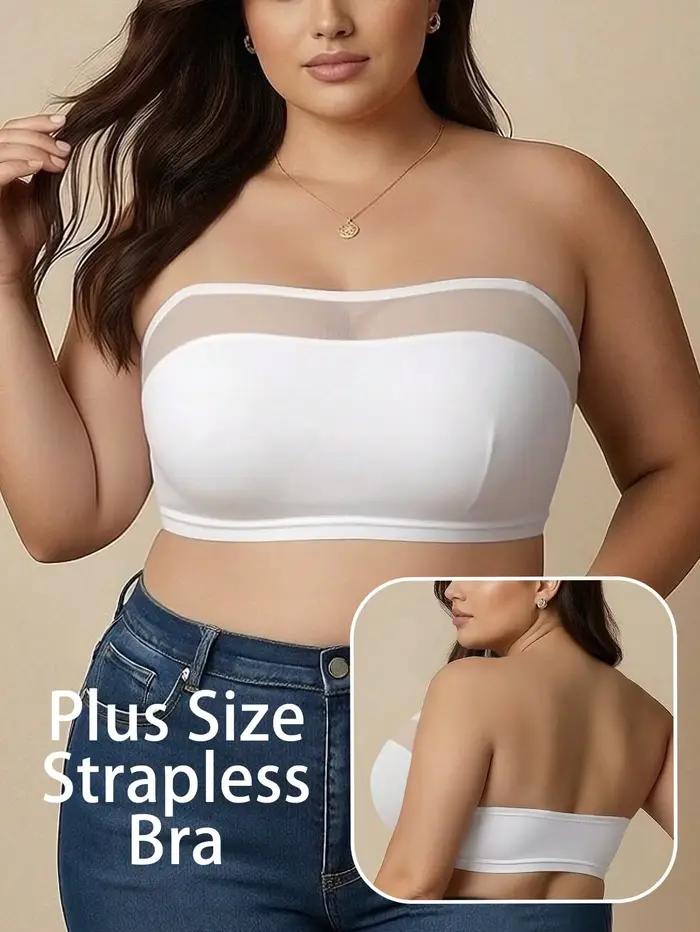 Soutien-gorge bandeau sans bretelles grande taille sans coutures