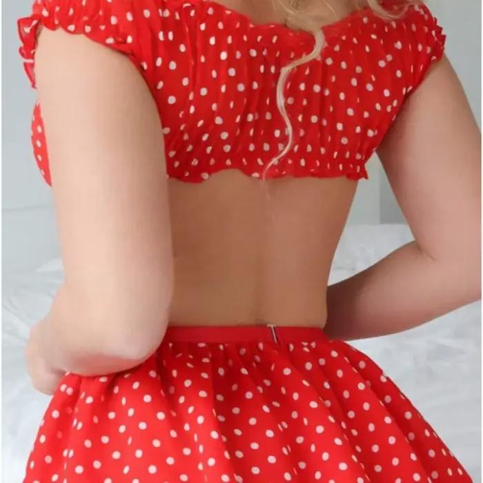 Ensemble de Lingerie Tutu Sexy à pois pour femmes