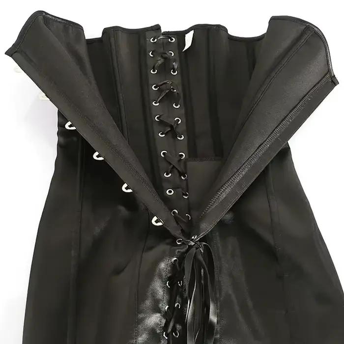Corset Overbust pour Femme en Satin à Lacets