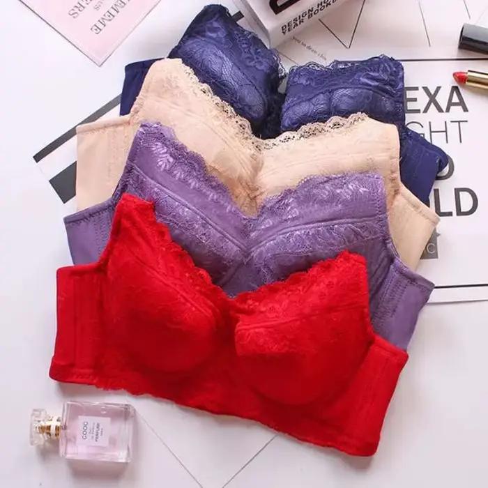 Soutien-gorge grande taille Push Up Bralette dentelle intimes Lingerie pour femmes à armatures B C D E F G H Brasier Mujer brassière Femme