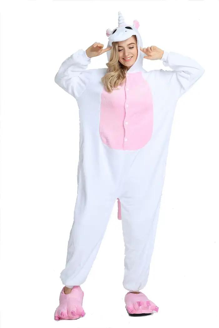 Licorne Onesies Kigurumi flanelle dessin animé Pyjamas femmes animaux