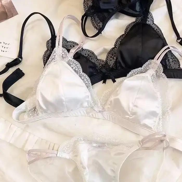 Ensemble de soutien-gorge respirant en dentelle pour fille