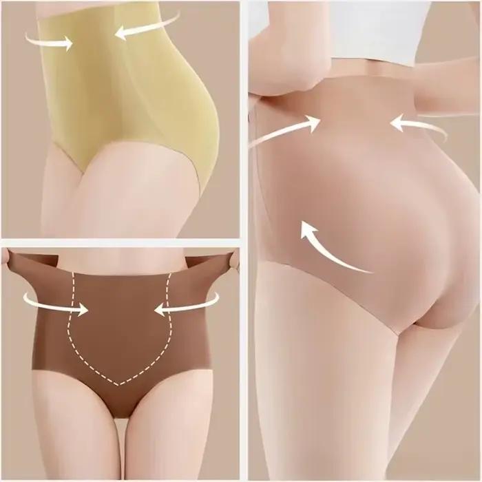 Sans couture peau de lait taille haute ventre contrôle culotte pour fille grande