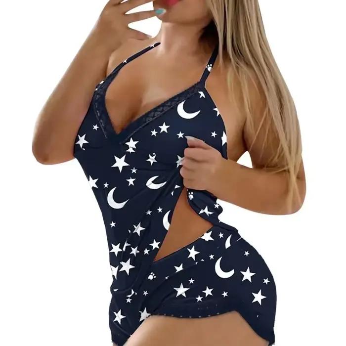 Ensemble de lingerie sexy en dentelle avec corset pour femme