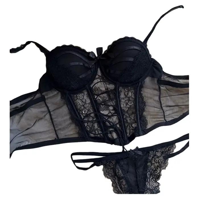 Japon Sexy ensemble de Lingerie Lolita Kawaii rose blanc à lacets adulte Cosplay femmes soutien-gorge