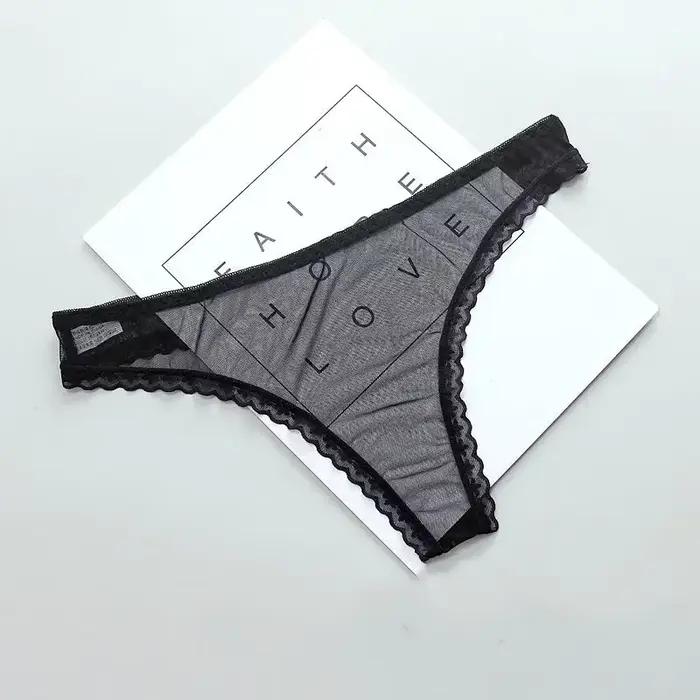 Culotte transparente en nylon pour femmes, string taille basse, transparence légère, élégance discrète, romantisme et séduction, occasions spéciales
