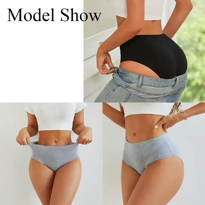 FINETOO 3 pièces culottes en coton femmes taille haute slips sous-vêtements sans couture caleçons respirants couleur unie culotte S-2XL intimes