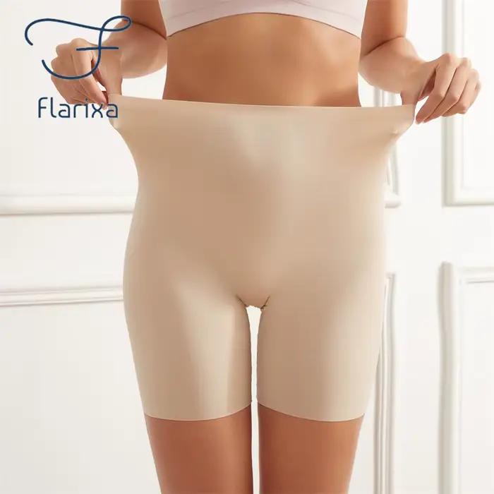 Flarixa sans couture taille haute femmes longue jambe ceinture culotte confortable sans couture longue culotte ventre serré sans couture Shorts culotte
