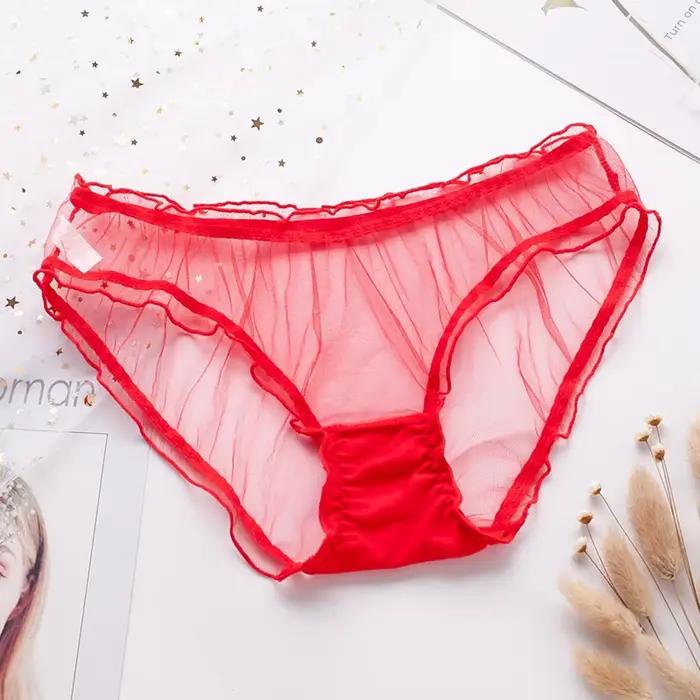 Femme doux caleçon Lingerie Sexy personnalité Transparent dames multicolore culotte femme intimes slips femme Lingerie