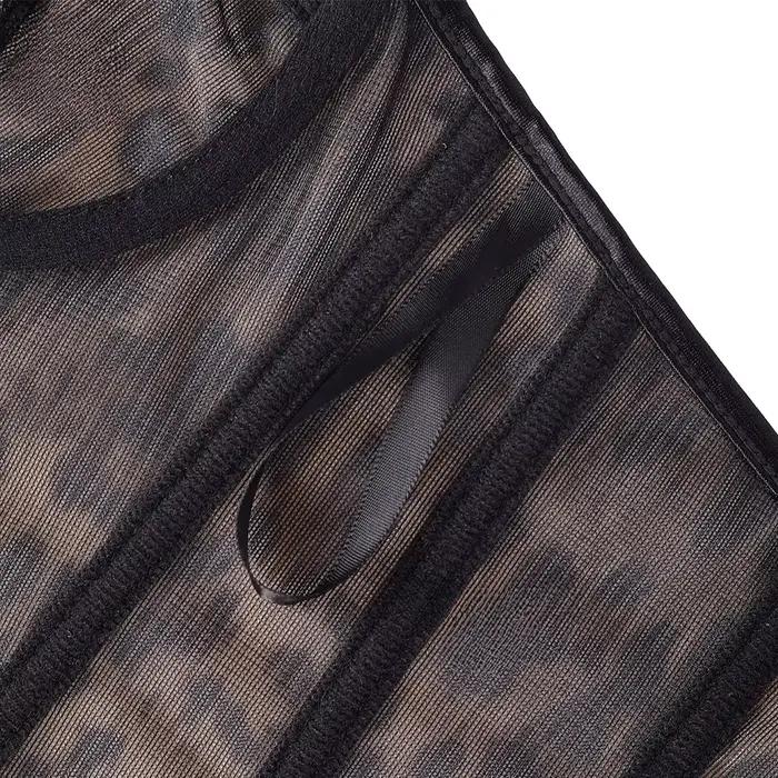 Corset sexy en maille imprimé léopard pour femme, style gothique vintage, en dentelle noire, bustier amincissant à baleines, top tube, gaine amincissante et serre-taille