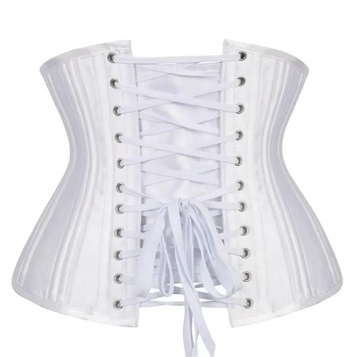 XS à 6XL sous le buste Corset 24 acier désossé corps Shaper gothique Sexy femmes