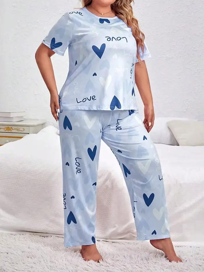 Pyjama Femme Ensemble manches courtes vêtements de nuit