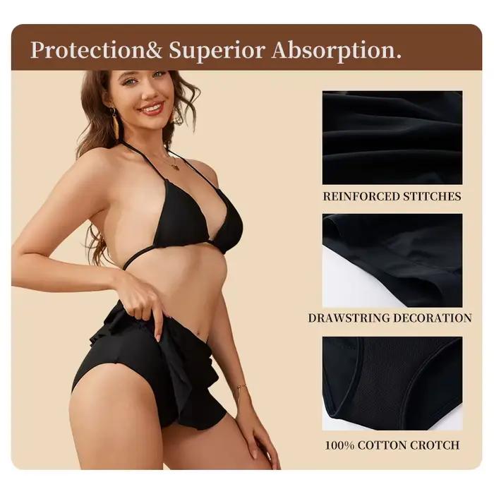 Femmes période maillot de bain ensemble jupe