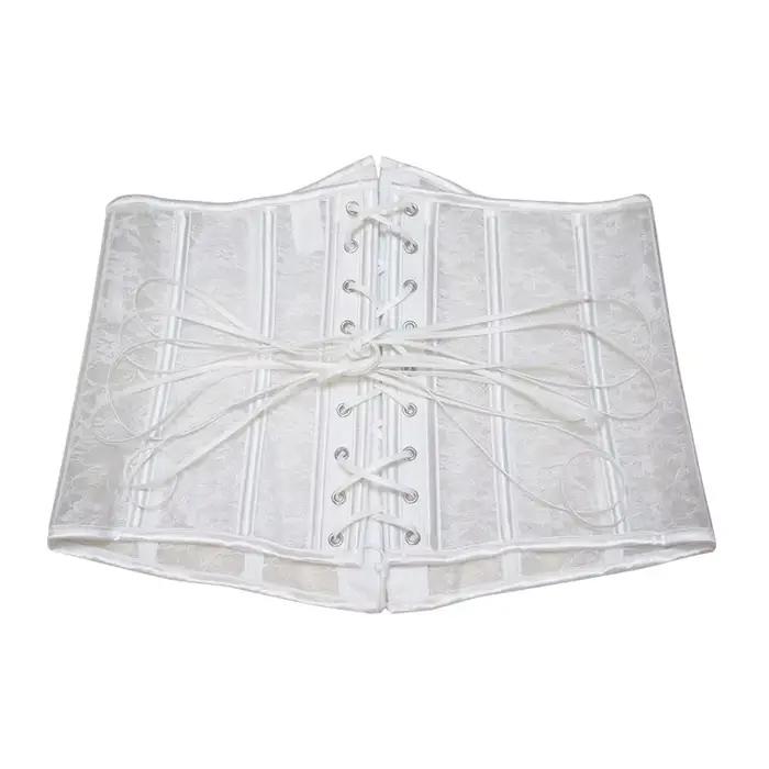 Corset en dentelle désossée en acier sous le buste