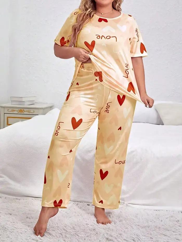 Pyjama Femme Ensemble manches courtes vêtements de nuit