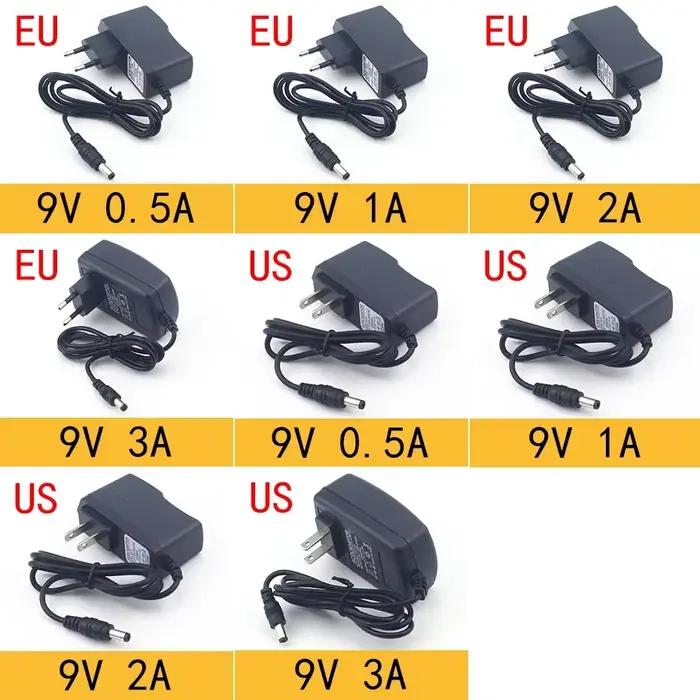 AC 110-240V DC 3V 5V 6V 9V 12V 15V 24V 0,5a 1A 2A 3A 5A 6A 8A adaptateur d'alimentation universel adaptateur de chargeur Eu Us pour lumière LED