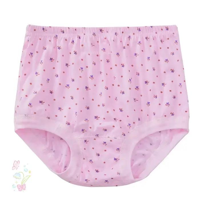 Femmes taille haute coton culottes sous-vêtements pour personnes d'âge moyen