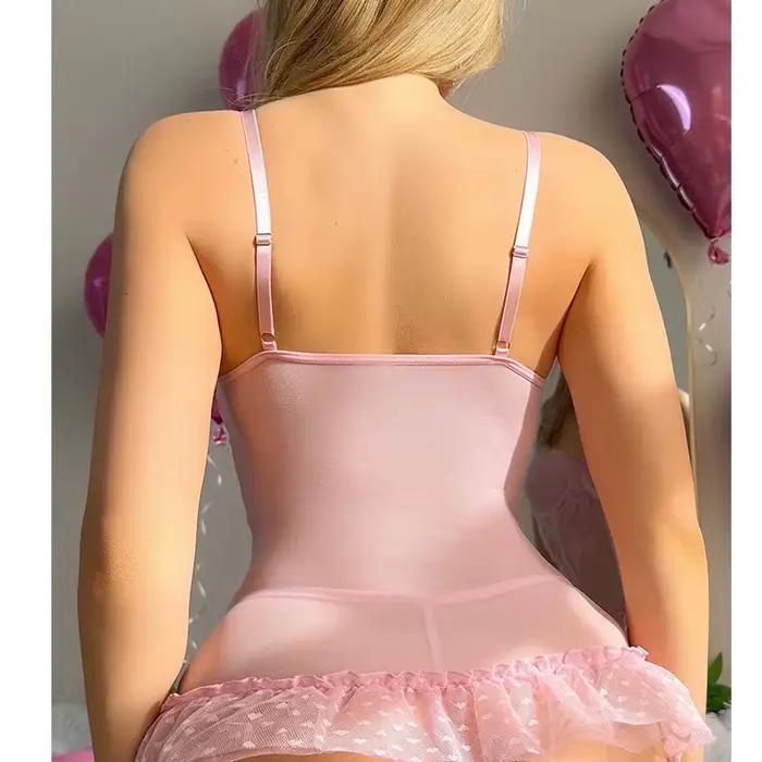 Ensemble de lingerie ultra sexy pour femmes, soutien-gorge à armatures, dentelle, résille, jarretelles, nœud fantaisie, sous-vêtements érotiques
