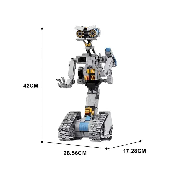 Gobricks MOC Johnnyed 5 Robots modèle brique Circuits courts militaire émotionnel Robot bloc de construction Kit jouets pour cadeaux pour adultes