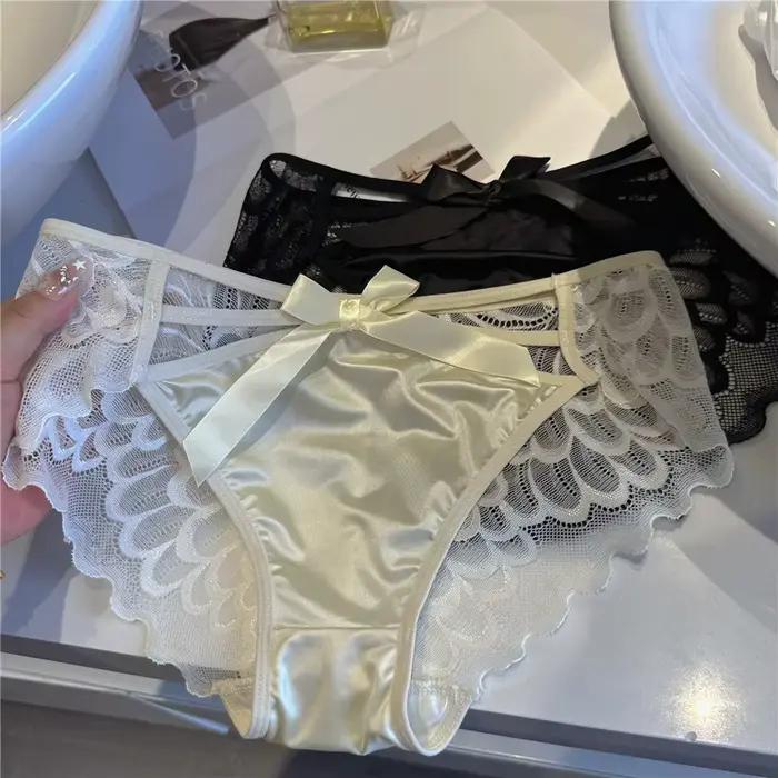 Culotte femme culotte dentelle femme gousset en coton taille mi-basse sous-vêtements triangulaires respirants Design pur sexy avec taille en dentelle