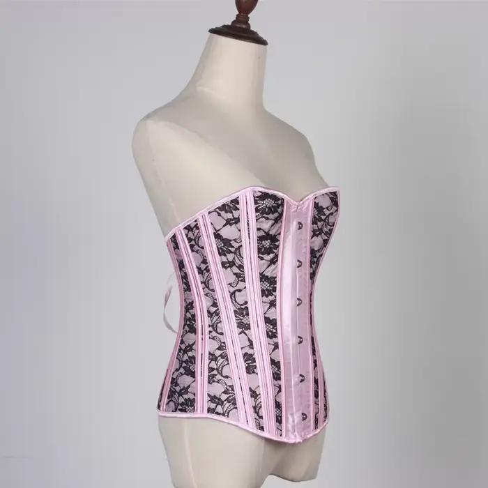 Corset rose haut bustier victorien surbuste princesse élégant Corsets
