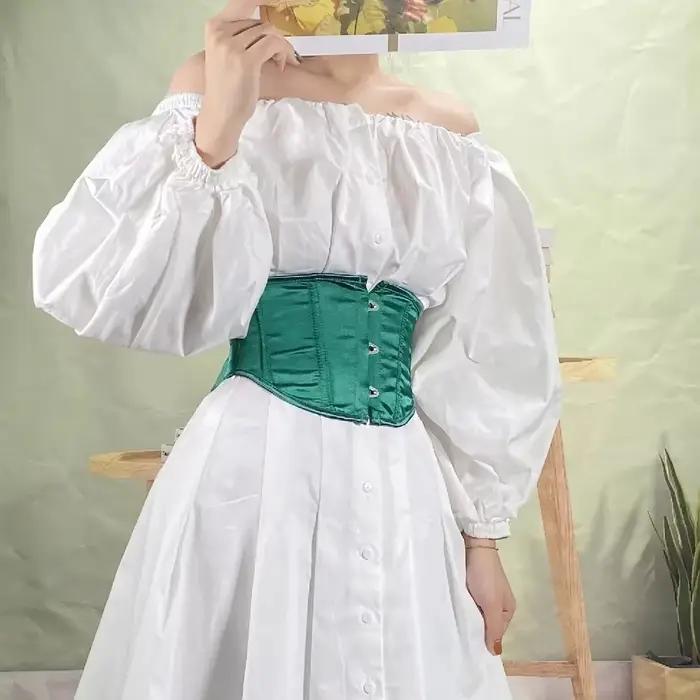 Corset sous le buste en satin polyester pour femmes, bustier gothique, entrainement de taille, amincissant, style quotidien, occassions spéciales