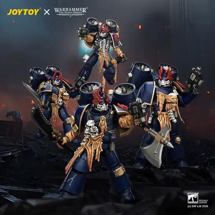 Figurines d'action JOYTOY Warhammer « The Horus Heresy » 1/18 Night Lords Night Raptor Huntmaster