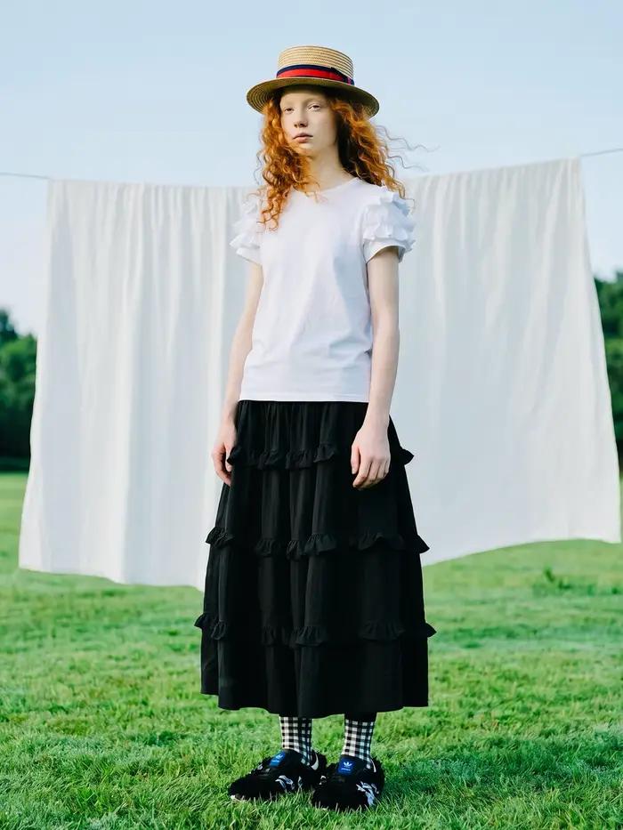 Pantalon jupe noir pour femme