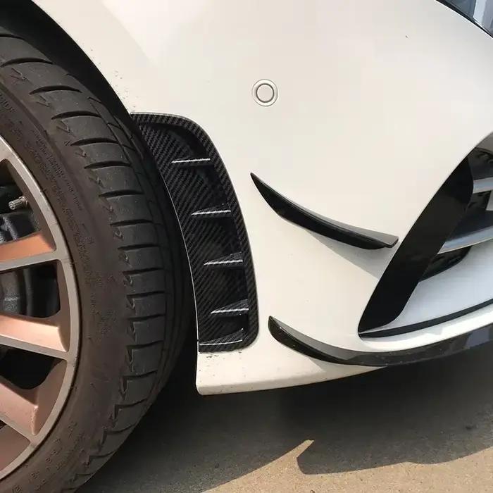 Pour 2019 à plus pour Mercedes Benz classe A Hatchback berline W177 AMG ligne universelle pare-chocs avant garniture latérale becquet ABS brillant B