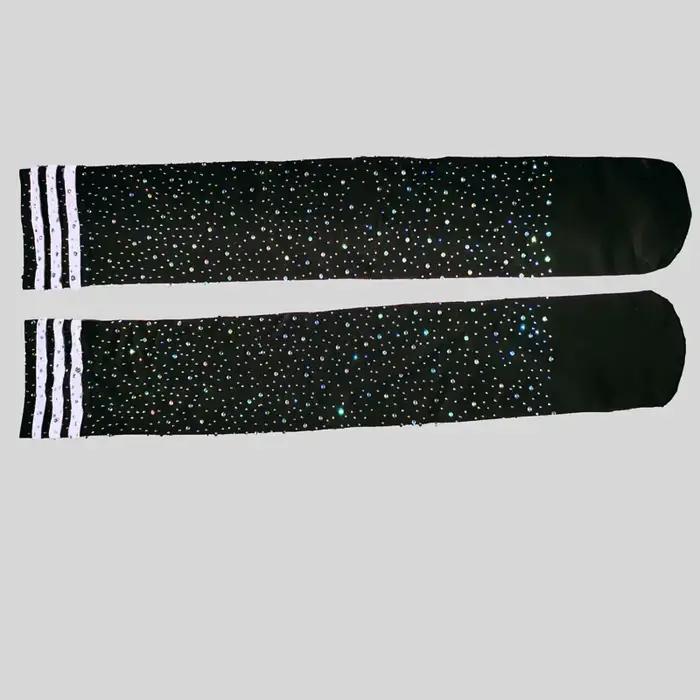 Sexy strass Lingeri longue chaussette femmes longue chaussette cuisse haute sur le genou bas sexy Lolita dames filles chaud genou chaussettes