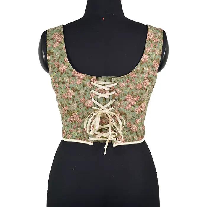 Corset en velours avec nœud papillon pour femme