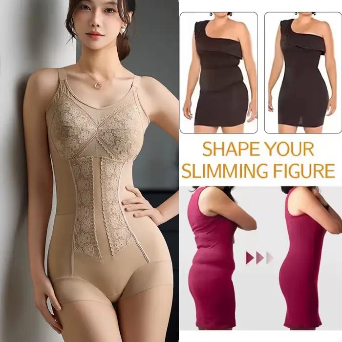 Body sculptant pour femme avec contrôle du ventre, design à hanches ouvertes, amincissant et réducteur de volume, avec appliques