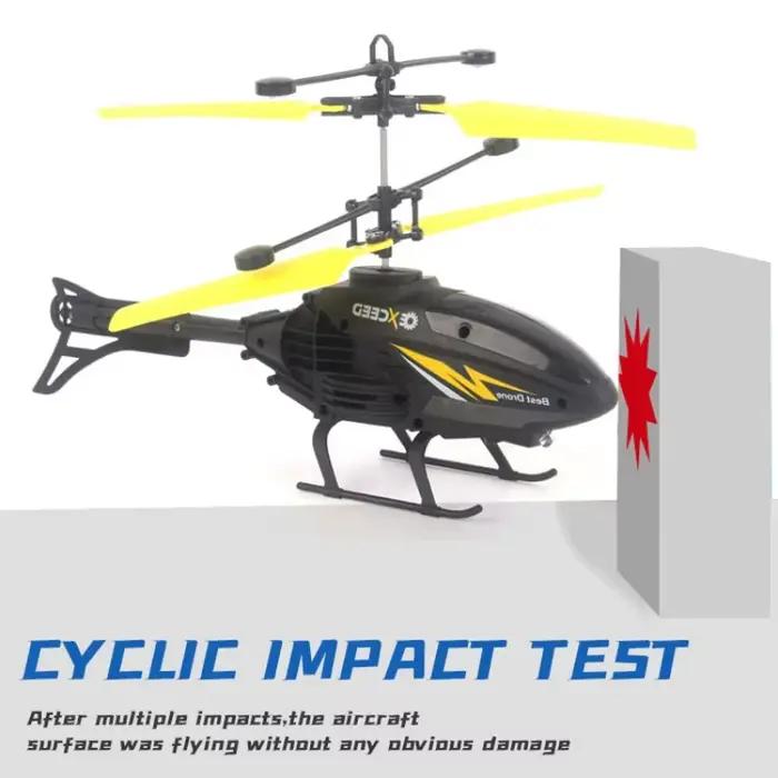 Montre-bracelet d'avion à Induction contrôlé à la main, hélicoptère résistant aux chocs avec éclairage, Mini Drone RC Rechargeable