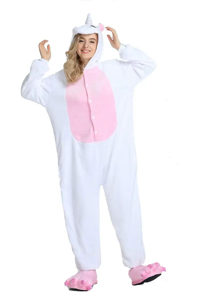 Licorne Onesies Kigurumi flanelle dessin animé Pyjamas femmes animaux
