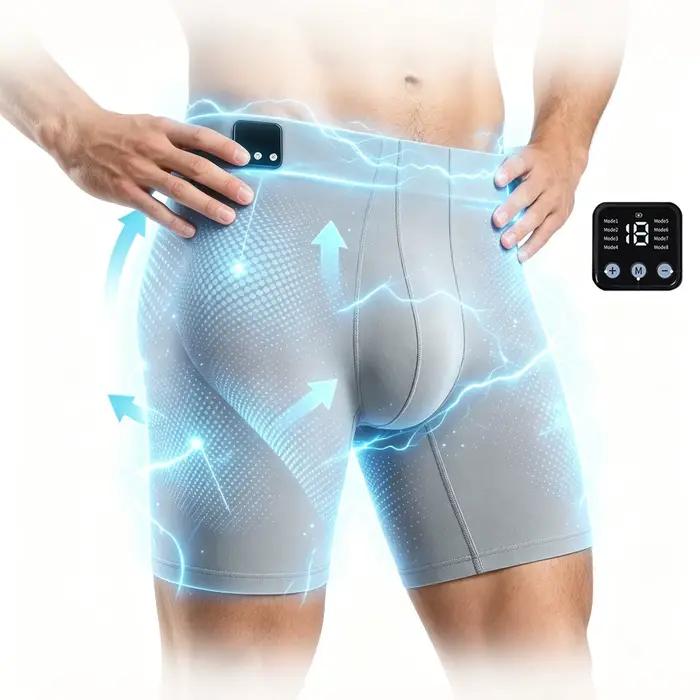 Shorts de massage à stimulation musculaire EMS intelligents, micro-courant, pantalons de yoga, sous-vêtements, pour hommes et femmes, pour le remodelage corporel et le fitness